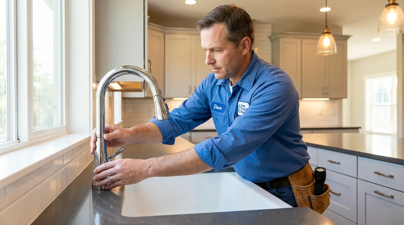 Kitchen faucet installation by Johns Plumbing LLC in Edinburg